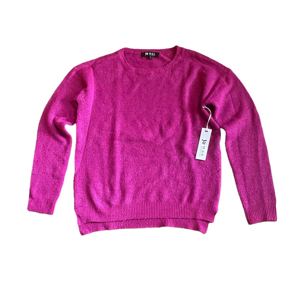Ye Mak Fuchsia Cozy Knit Sweater - Small
